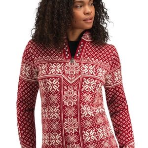 NWOT Dale of Norway Red and White Patterned Sweater